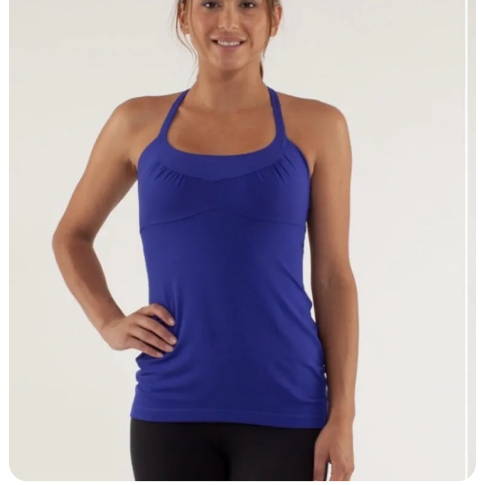 Lululemon Athletic 12 Tank Top adjustable bra straps, Size 12 RARE, black straps